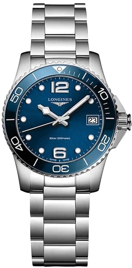 Longines Damklocka L3.370.4.96.6 Hydroconquest Blå/Stål Ø32 mm - Longines