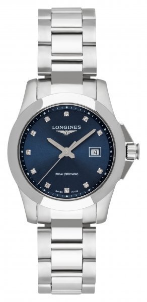 Longines Damklocka L3.376.4.97.6 Conquest Ladies Blå/Stål Ø29.5 mm - Longines