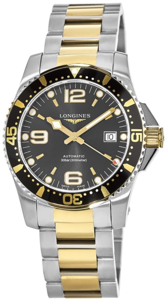 Longines Herrklocka L3.742.3.56.7 Hydroconquest Svart/Gulguldtonat - Longines