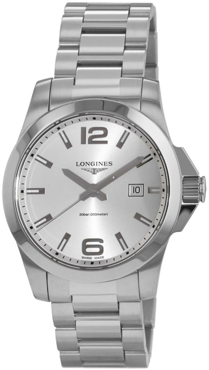 Longines Herrklocka L3.760.4.76.6 Conquest Silverfärgad/Stål Ø43 mm - Longines
