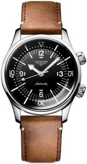 Longines Herrklocka L3.764.4.50.0 Legend Diver Svart/Läder Ø39 mm - Longines