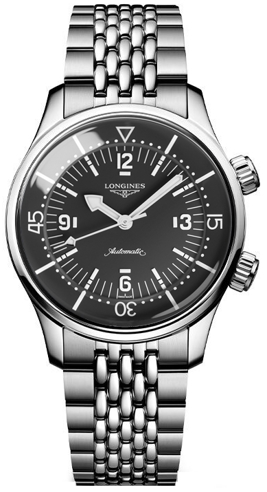 Longines Herrklocka L3.764.4.50.6 Legend Diver Svart/Stål Ø39 mm - Longines