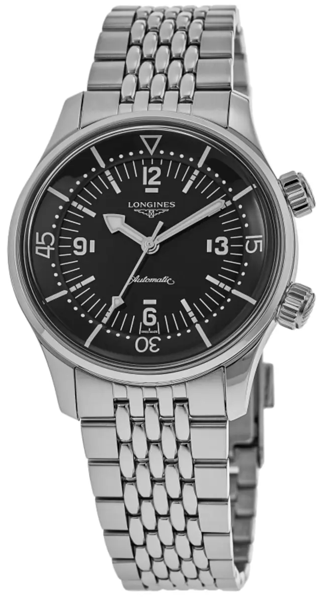 Longines Herrklocka L3.764.4.50.7 Legend Diver Svart/Stål Ø39 mm - Longines