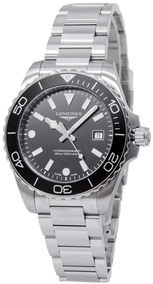 Longines Herrklocka L3.769.4.56.6 Hydroconquest Svart/St&aring;l &Oslash;42 mm