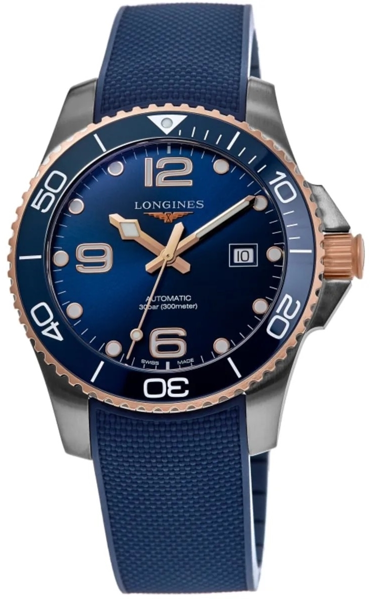 Longines Herrklocka L3.781.3.98.9 Hydroconquest Blå/Gummi Ø41 mm - Longines