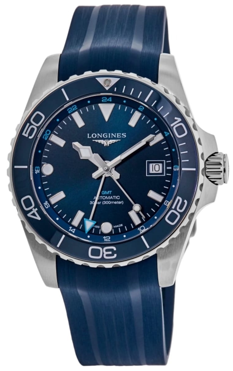Longines Herrklocka L3.890.4.96.9 Hydroconquest Blå/Gummi Ø43 mm - Longines