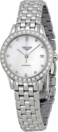 Longines Damklocka L4.274.0.87.6 Flagship Vit/Stål Ø26 mm - Longines