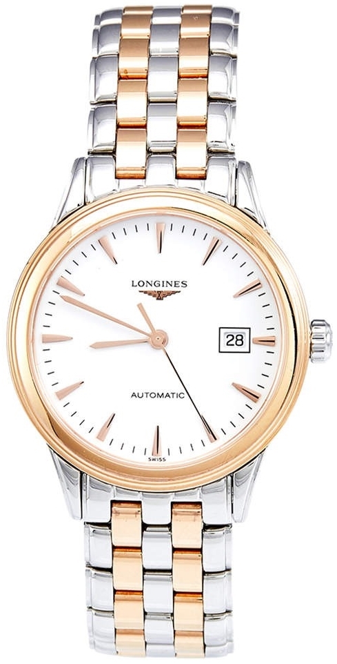Longines Damklocka L4.374.3.92.7 Flagship Vit/Roséguldstonat stål - Longines