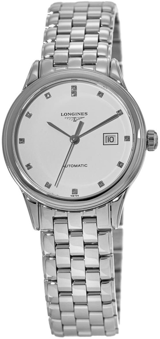 Longines Damklocka L4.374.4.27.6 Flagship Vit/Stål Ø30 mm - Longines