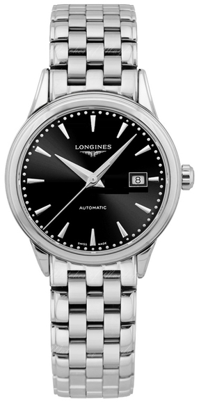 Longines Damklocka L4.374.4.59.6 Flagship Svart/Stål Ø30 mm - Longines