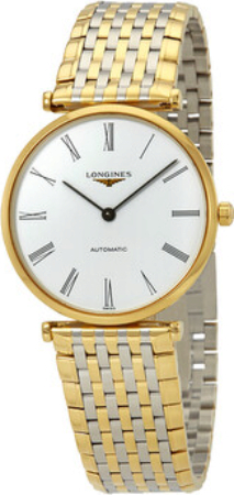 Longines Herrklocka L4.908.2.11.7 Grande Classique Vit/Gulguldtonat - Longines
