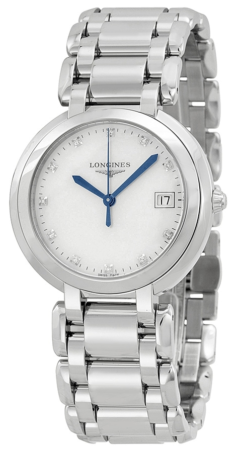 Longines Damklocka L8.114.4.87.6 PrimaLuna Vit/Stål Ø34 mm - Longines