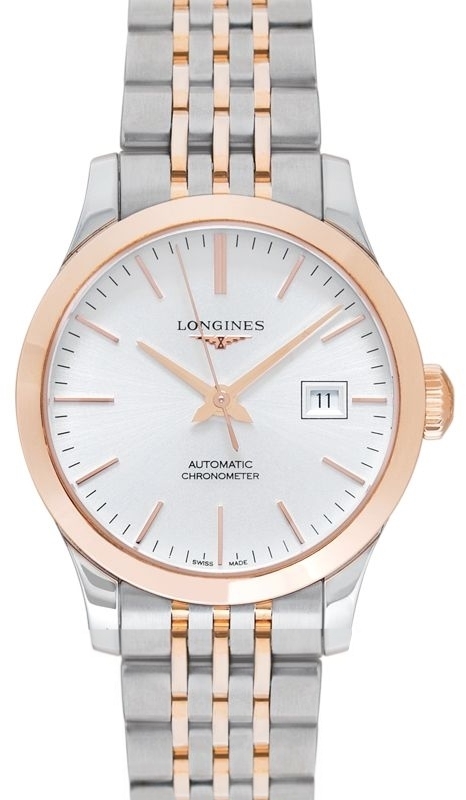 Longines Damklocka L2.321.5.72.7 Record Silverfärgad/18 karat - Longines