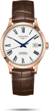 Longines Herrklocka L2.820.8.11.2 Record Vit/Läder Ø38.5 mm - Longines