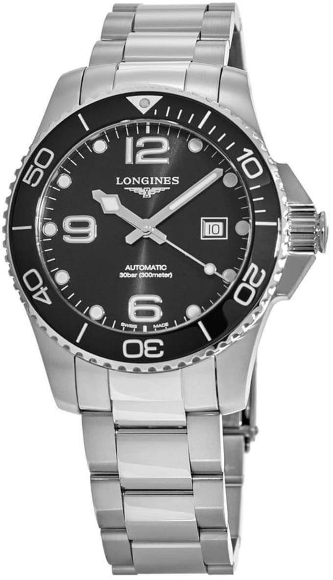 Longines Herrklocka L3.782.4.56.6 Hydroconquest Svart/Stål Ø43 mm - Longines