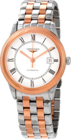 Longines Herrklocka L4.974.3.91.7 Flagship Vit/Roséguldstonat stål - Longines