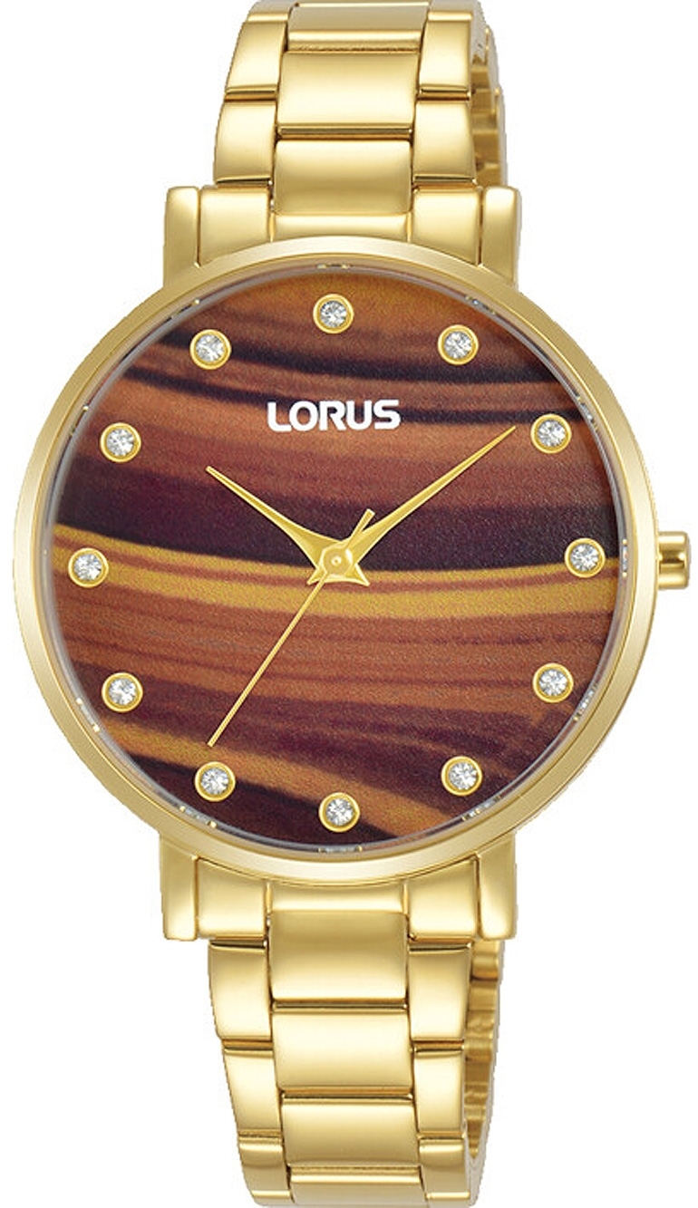 Lorus Damklocka RG230VX9 Ladies Brun/Gulguldtonat stål Ø32 mm - Lorus