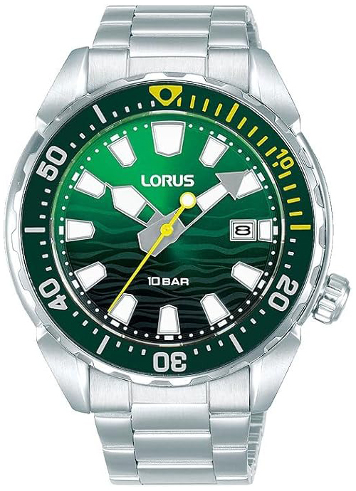 Lorus Herrklocka RH949RX9 Sports Gr&ouml;n/St&aring;l &Oslash;41 mm
