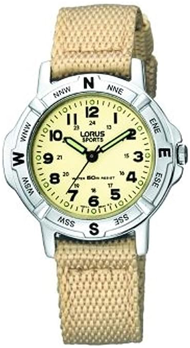 Lorus Damklocka RRS07QX Beige/Textil Ø32 mm - Lorus