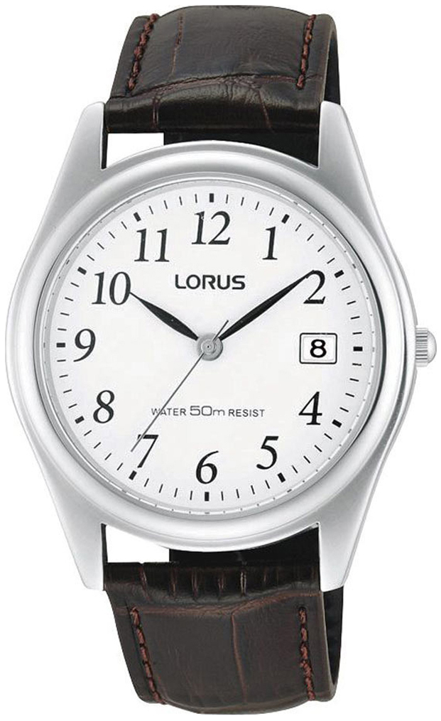 Lorus Herrklocka RS965BX9 Classic Vit/Läder Ø38 mm - Lorus