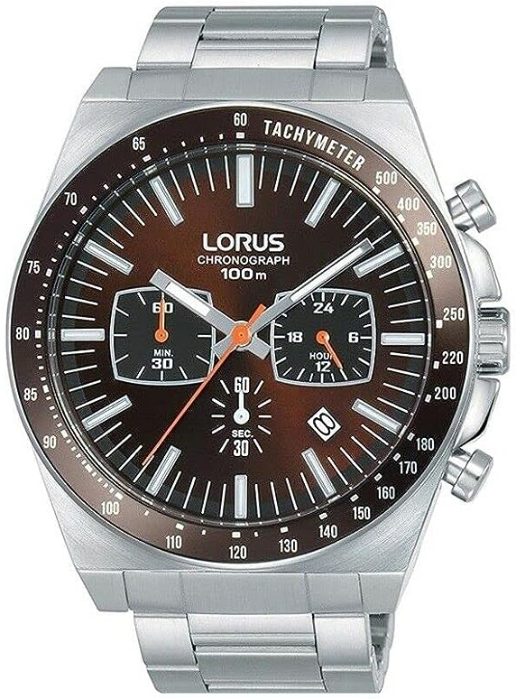Lorus Herrklocka RT349GX9 Sports Brun/Stål Ø44 mm - Lorus