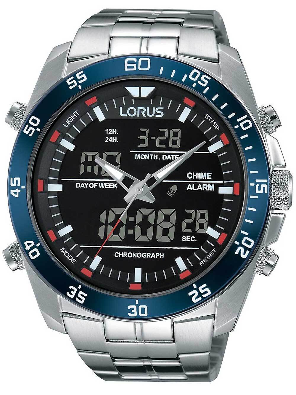 Lorus Herrklocka RW623AX5 Sports Svart/Stål Ø46 mm - Lorus