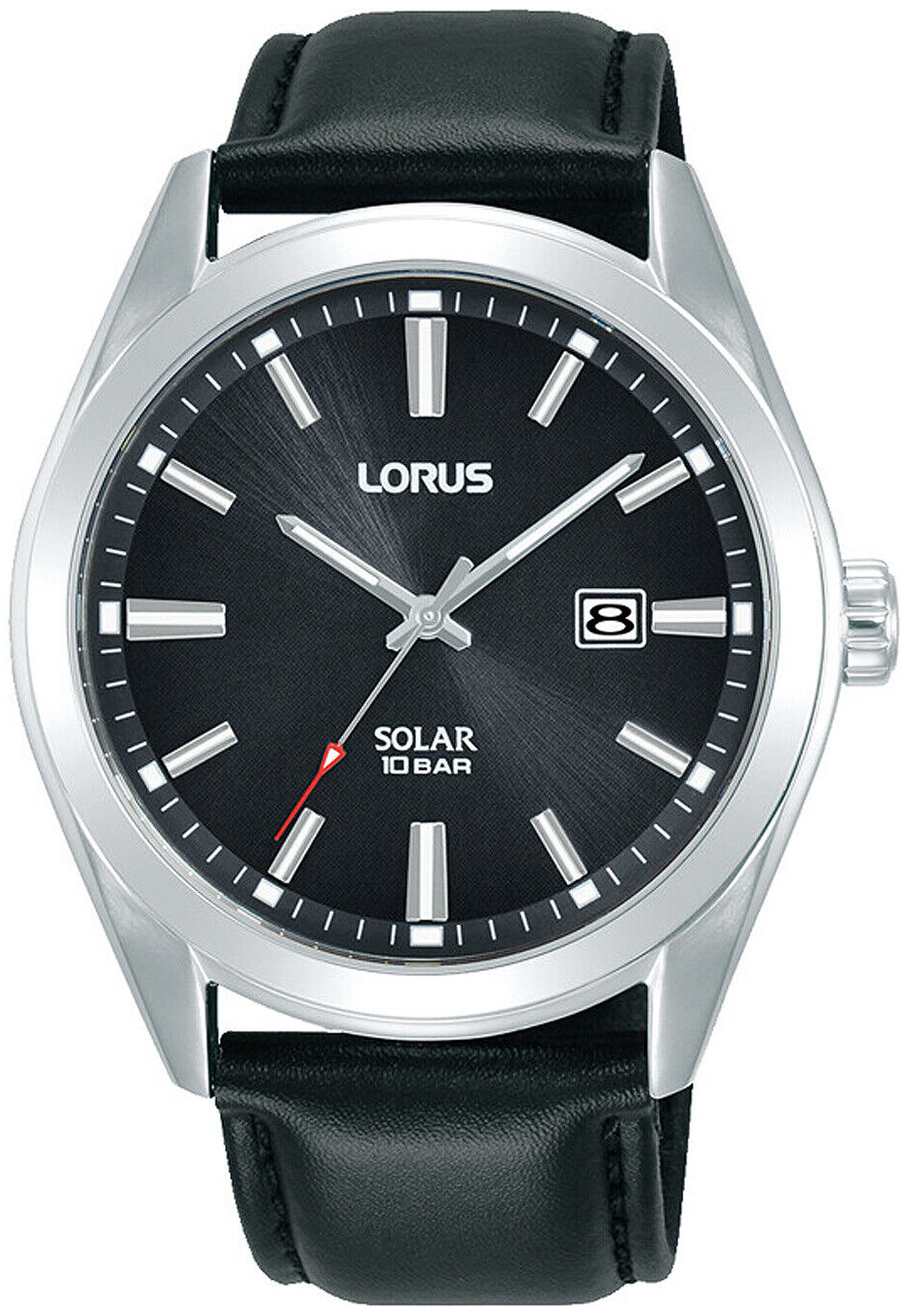 Lorus Herrklocka RX339AX9 Solar Svart/Läder Ø42 mm - Lorus