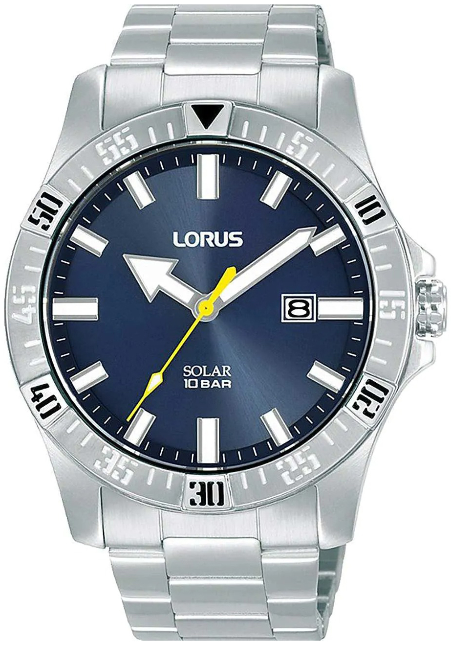 Lorus Herrklocka RX379AX9 Solar Blå/Stål Ø42 mm