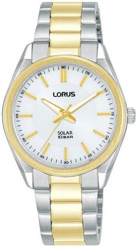 Lorus Damklocka RY514AX9 Solar Vit/Gulguldtonat stål Ø31 mm - Lorus