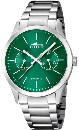 Lotus Herrklocka 15954/E Classic Grön/Stål Ø42 mm - Lotus