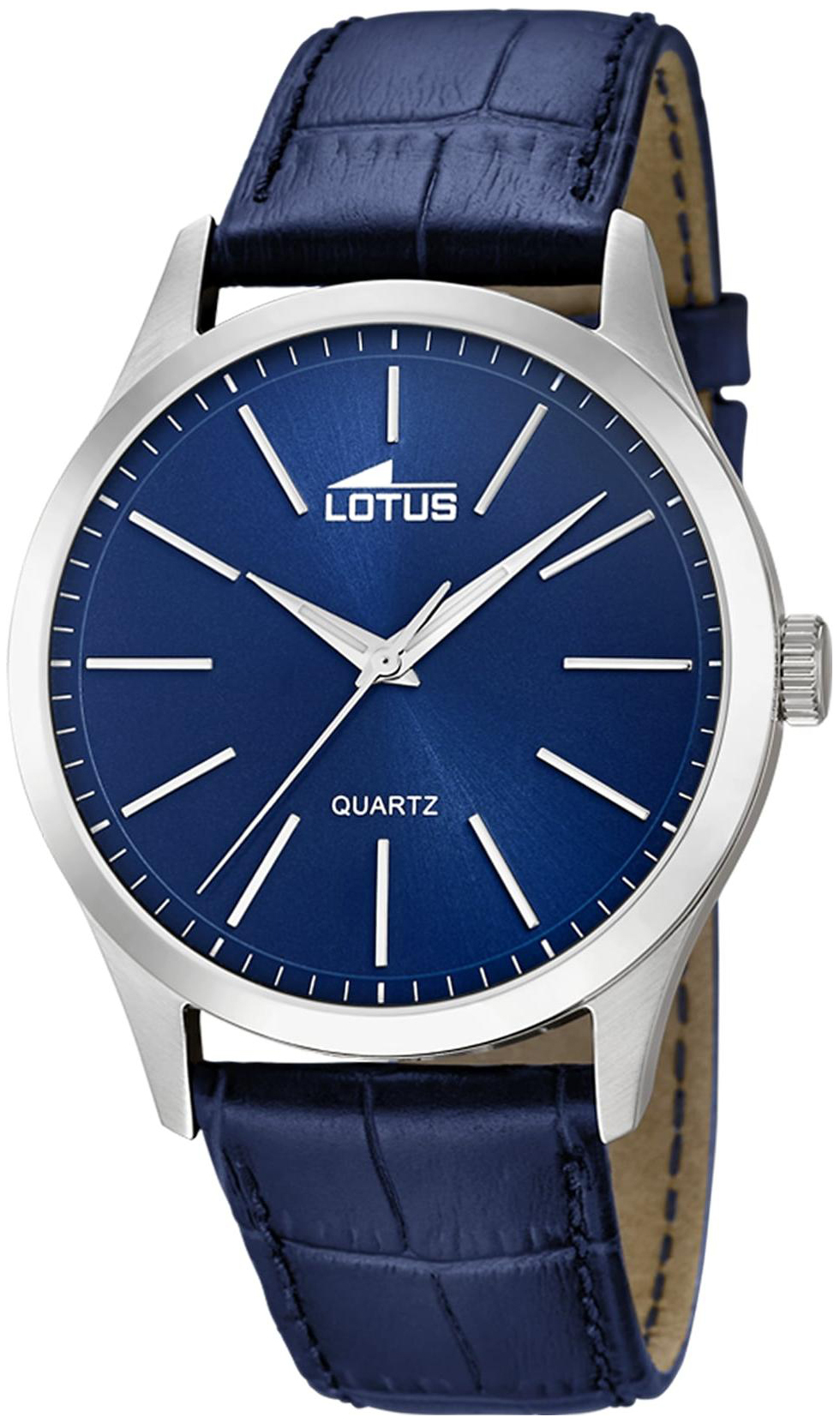 Lotus Herrklocka 15961/A Minimalist Bl&aring;/L&auml;der &Oslash;42 mm