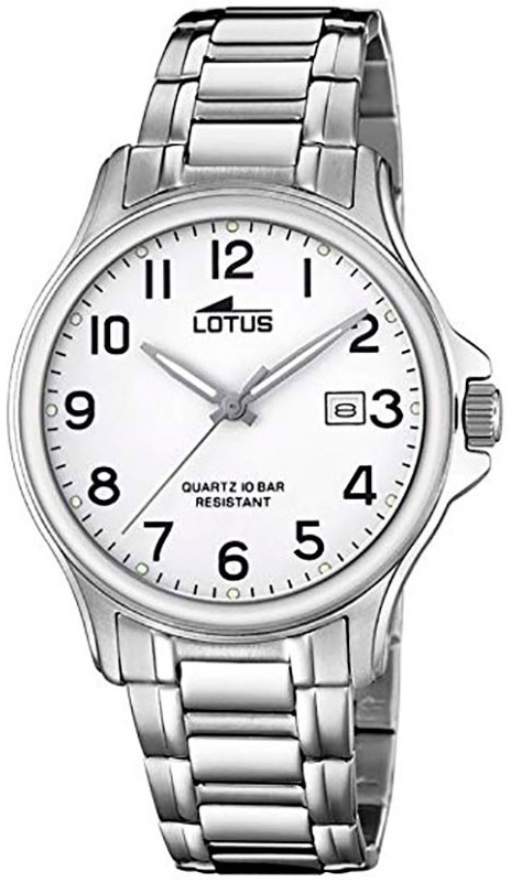Lotus Herrklocka 18645/1 Classic Vit/Stål Ø40 mm - Lotus