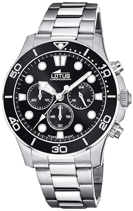 Lotus Herrklocka 18756/3 Excellent Svart/Stål Ø44.5 mm - Lotus