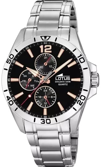 Lotus Herrklocka 18812/6 Classic Svart/Stål Ø42 mm - Lotus