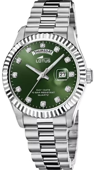 Lotus Herrklocka 18854/6 Classic Grön/Stål Ø41.5 mm - Lotus