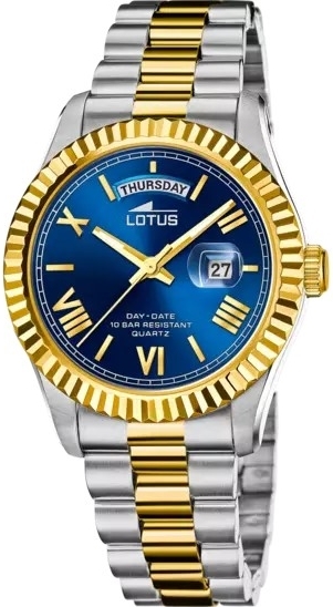Lotus Herrklocka 18855/2 Classic Blå/Guldtonat stål Ø41.5 mm - Lotus