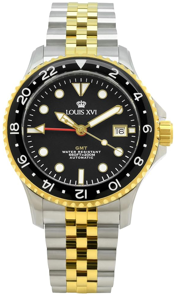 Louis XVI Herrklocka LXVI1432 Mirabeau Svart/Gulguldtonat stål Ø41 - Louis XVI