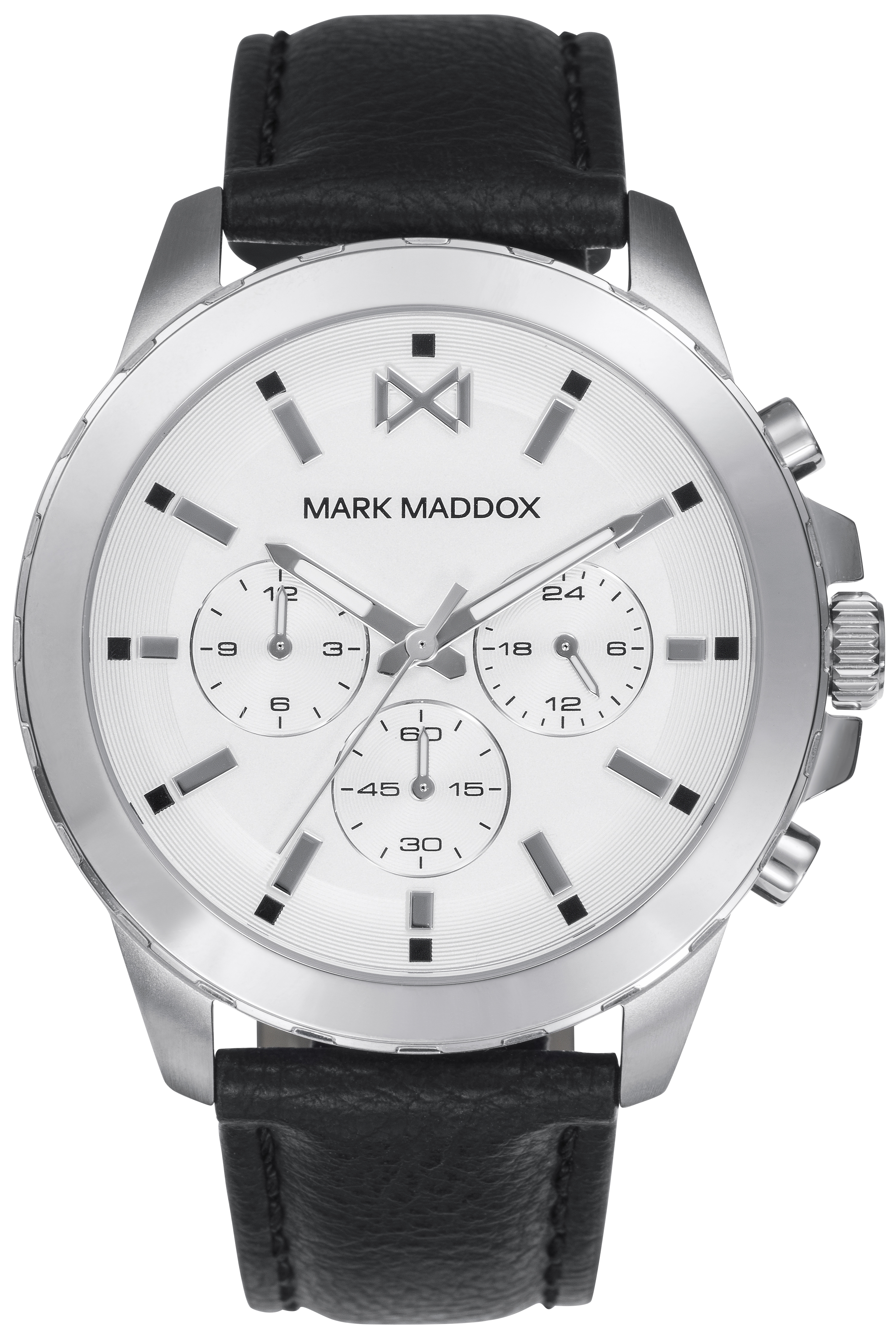 Mark Maddox Herrklocka HC0109-07 Classic Silverfärgad/Läder Ø44 mm - Mark Maddox