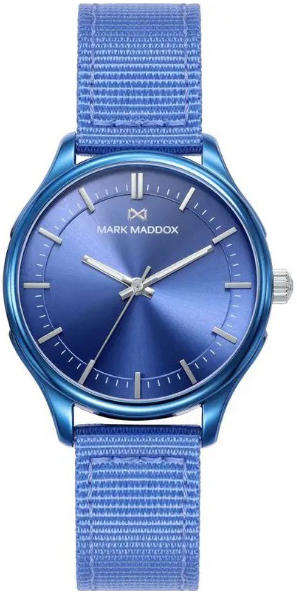 Mark Maddox MC1000-37 Classic Blå/Textil Ø34 mm - Mark Maddox