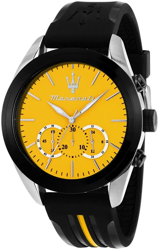Maserati Herrklocka R8871612045 Traguardo Gul/Gummi Ø45 mm - Maserati