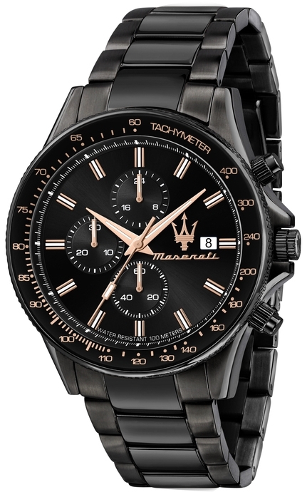 Maserati Herrklocka R8873640011 Sfida Svart/St&aring;l &Oslash;44 mm