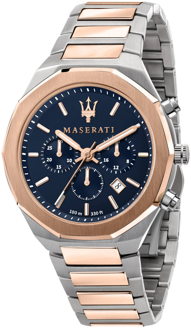 Maserati Herrklocka R8873642002 Stile Blå/Roséguldstonat stål Ø45 - Maserati
