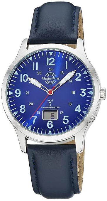 Master Time Herrklocka MTGA-10958-32L Super Power Bl&aring;/L&auml;der &Oslash;41 mm