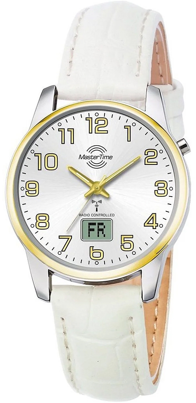 Master Time Damklocka MTLA-10799-42L Funk Basic Silverfärgad/Läder - Master Time