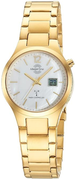 Master Time Damklocka MTLA-10916-71M Lady Line Vit/Gulguldtonat stål - Master Time