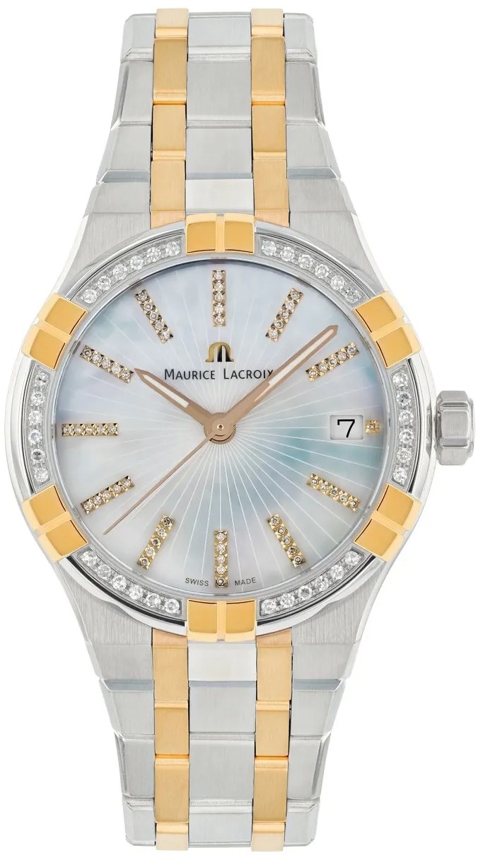 Maurice Lacroix Damklocka AI1106-PVPD2-170-1 Aikon Vit/Gulguldtonat - Maurice Lacroix
