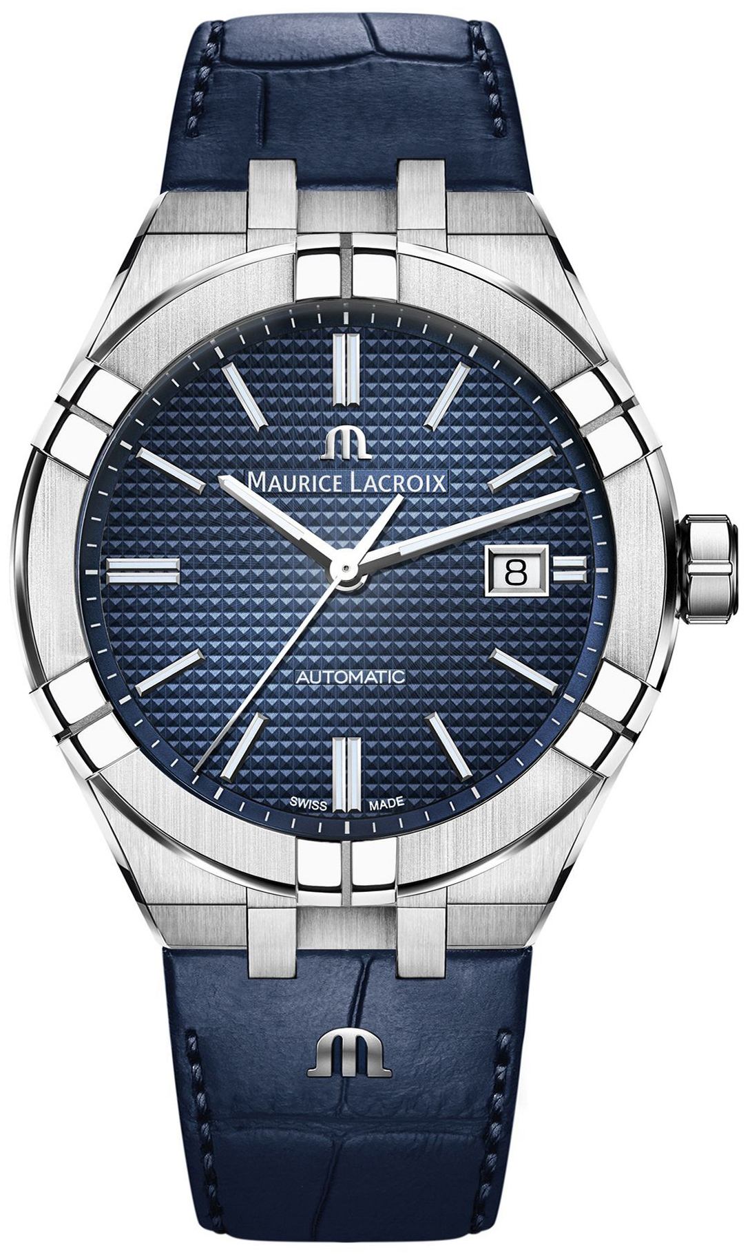 Maurice Lacroix Herrklocka AI6008-SS001-430-1 Aikon Blå/Läder Ø42 - Maurice Lacroix