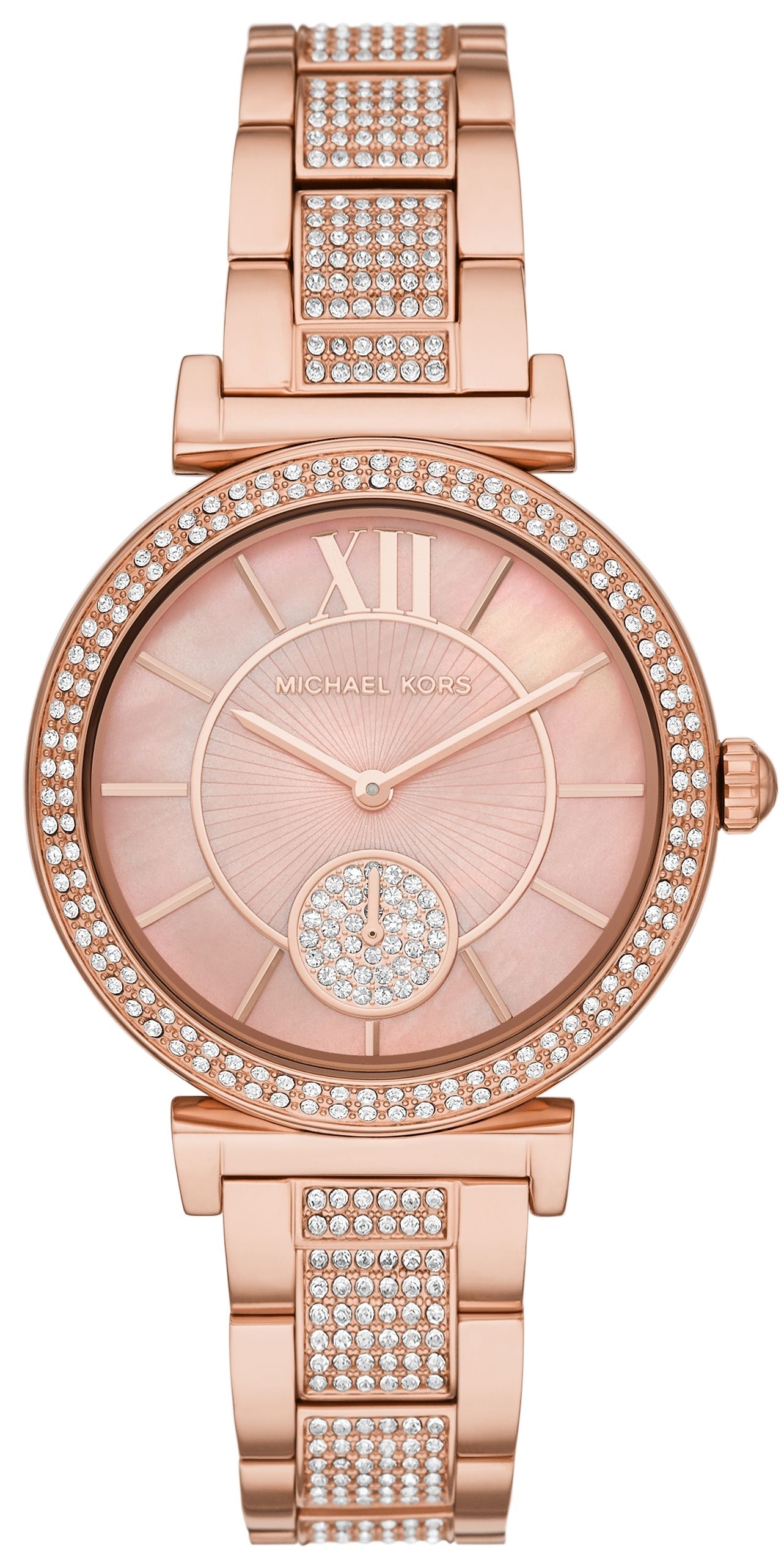 Michael Kors Damklocka MK4617 Abbey Rosa/Roséguldstonat stål Ø36 mm