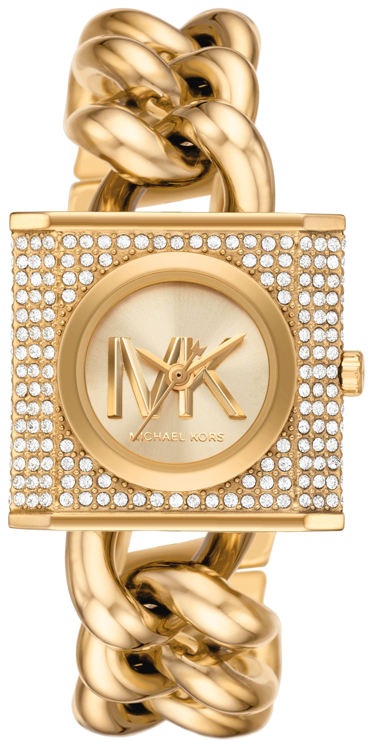 Michael Kors Damklocka MK4711 MK Chain Lock Guldtonad/Guldtonat stål - Michael Kors