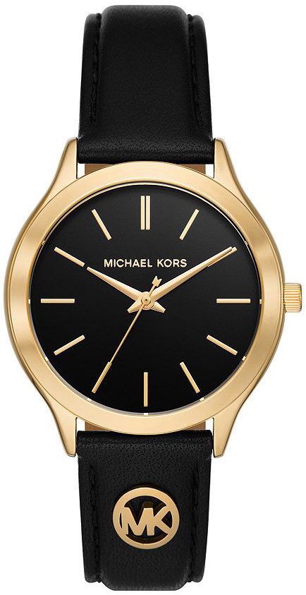 Michael Kors Damklocka MK7553 Runway Svart/Läder Ø38 mm - Michael Kors